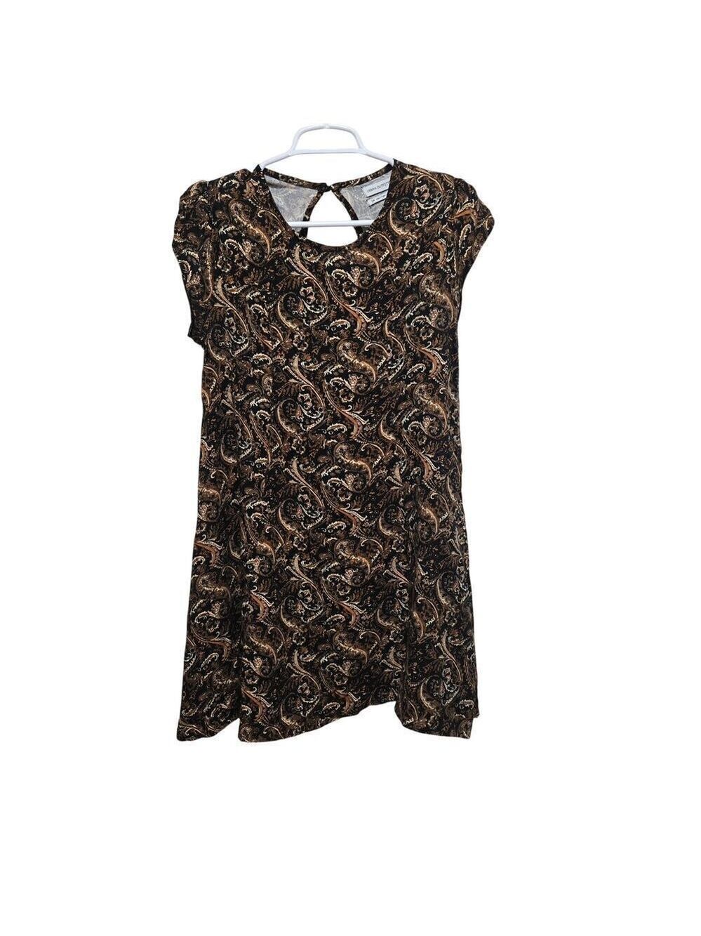 Urban Outfitters Paisley Dress Small Boho 70s Keyhole Mini